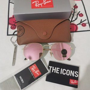 Ray-Ban Sunglasses Hexagonal Pink RB3548N